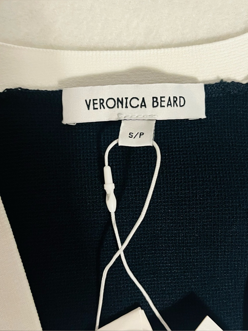NWT Veronica Beard Navy and White V-Neck Button Cardigan S - Picture 2 of 15